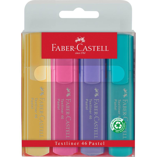 Слика на Текст Маркери, Сет 1/4, 1,2-5мм, Faber Castell, Textliner 46, 254600