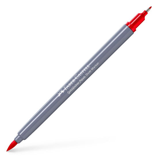Слика на Маркер ,Двостран ,Faber Castell, Goldfaber Aqua Dual, 164621, Црвена 