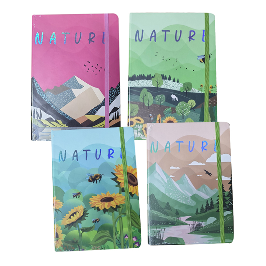 Слика на Нотес Со Ластик, А5, Nature, BG Office, 508-056, Микс