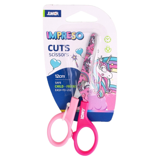 Слика на Ножици, Детски, Во блистер, 12см, Unicorn, Junior, Impreso cuts, 131503