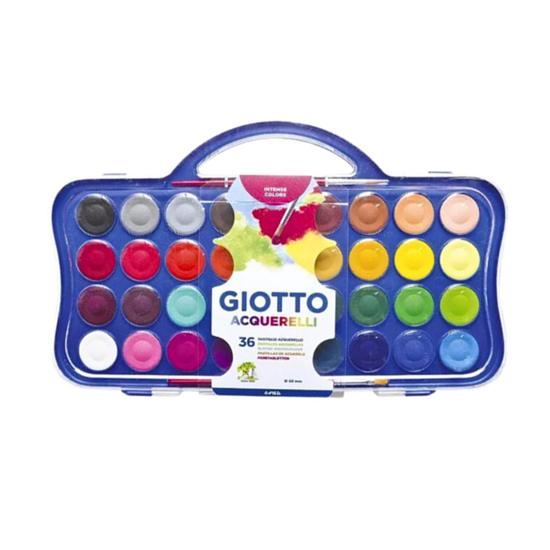 Слика на Бои Водени , Сет  36/1, + 2 Четки, Giotto, Aquarelle , 353600