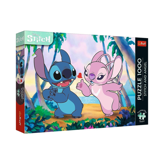 Слика на Сложувалка, Stitch & Angel, 1000 парчиња, 68*48 цм, Trefl, Premium Plus, 12079