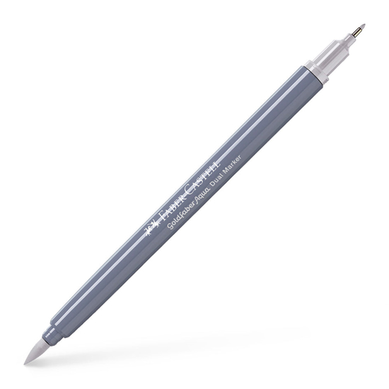 Слика на Маркер , Двостран, Faber Castell, Goldfaber Aqua Dual , 164677, Сребрена 