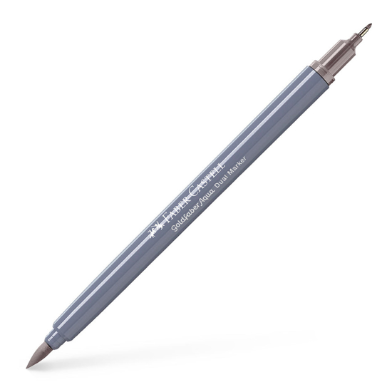 Слика на Маркер , Двостран, Faber Castell, Goldfaber Aqua Dual , 164672, Сива