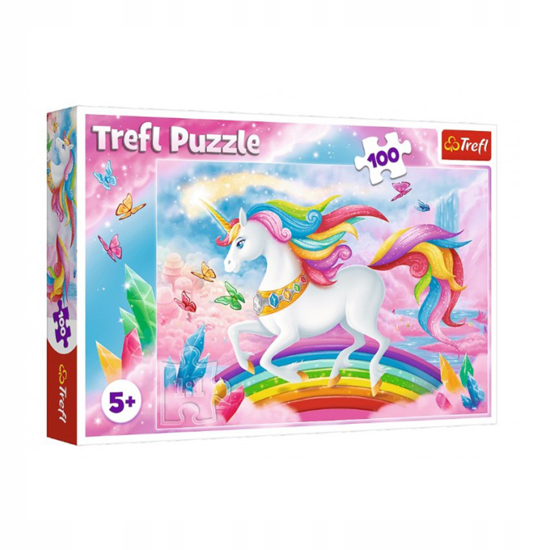 Слика на Сложувалка, In the crystal world of unicorns, 100 парчиња, 5+, Trefl, 16364