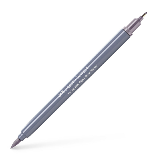 Слика на Маркер , Двостран , Faber Castell, Goldfaber Aqua Dual , 164679, Сива 