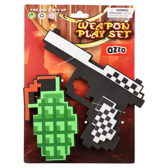 Слика на Играчка, Сет,Пиштол и бомба, Ева пена, 3+, Statovac, Weapon play set, 864101