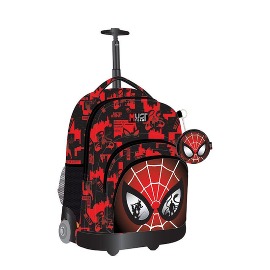 Слика на Ранец со тркала, 3 Патенти , Spiderman Eyes,Diakakis , Must,000508563,31*45*24цм