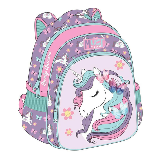 Слика на Ранец,Предучилишен,2 патенти,Lovely Unicorn , Diakakis,Must,000586289,27*31*10цм