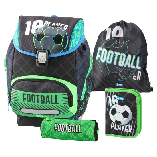 Слика на Ранец+ Торба за патики+2Несесера,Neon Football, Statovac, Logic set 4 in1,161038
