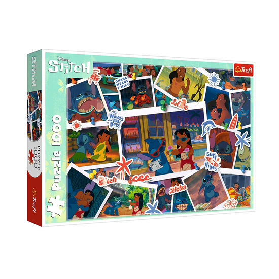 Слика на Сложувалка, Lilo and Stitch on vacation, 1000 парчиња, 68*48 цм, Trefl, 10882
