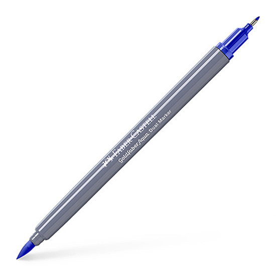Слика на Маркер , Двостран , Faber Castell, Goldfaber Aqua Dual , 164648, Сина 