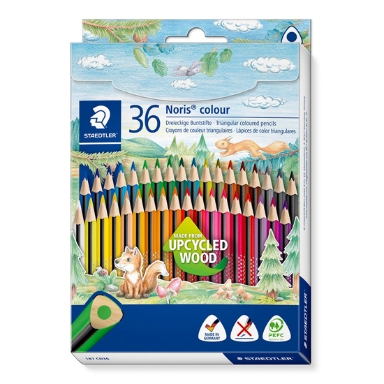 Слика на Боици, Дрвени, Триаголни, Сет 1/36, Staedtler, Noris®, 187 CD36, Микс бои