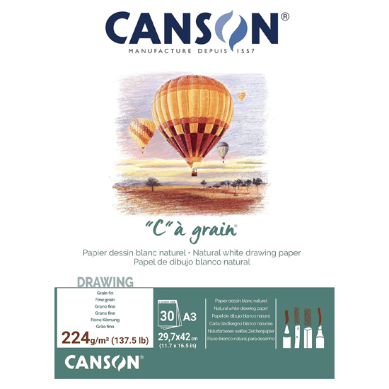 Слика на Блок, За Скицирање, А3, 224 гр, 30 Листа , Canson , CANCAG, 400060602
