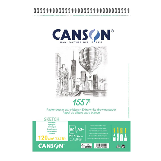 Слика на Блок, Со Спирала , А3, 120 Гр, 50 Листа, Canson , DESIGN PAPER, 31412А002