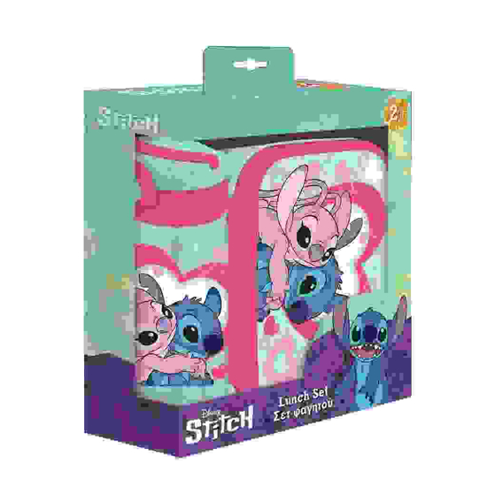 Слика на Кутија За Ужинка,+Шише За Вода,800мл+500мл, Lilo&Stitch,Diakakis ,Must,000565109