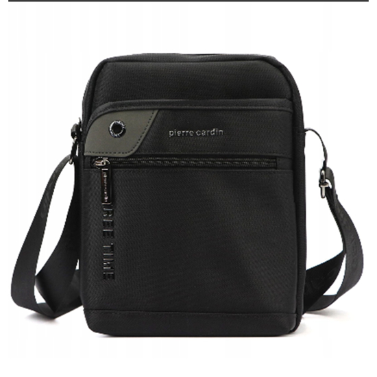 Слика на Торбичка,За на рамо,Машка, Синтетика,Pierre Cardin,  2081 alan09, 18*25*6цм,Црна