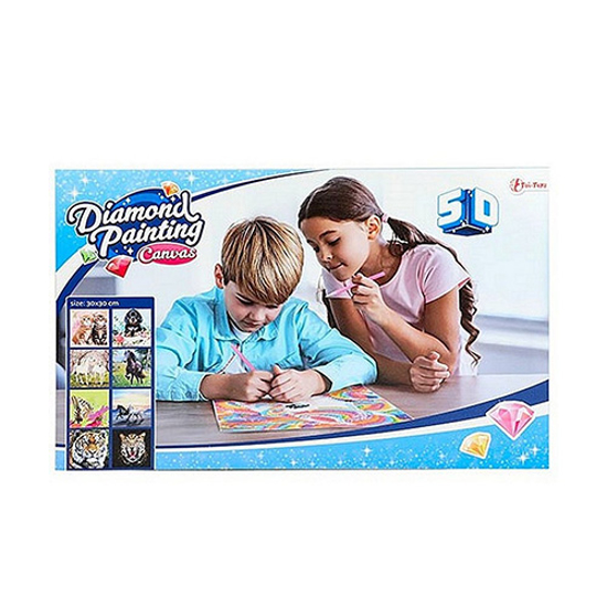 Слика на Сет за цртање, 30х30 цм, 1/8, Dino Toys , Daimond painting  5D, TT46785Z