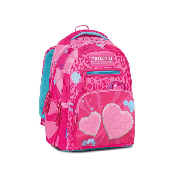 Слика на Ранец, 3 прегради, Funny Pink, Mitama, New plus, 64737, 35*42*26цм
