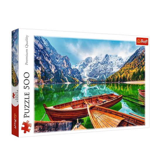 Слика на Сложувалка, Lake Braies, Italy, 500 парчиња, 48x34 цм, Trefl, 37486