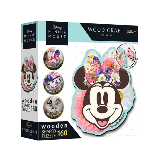 Слика на Сложувалка, Дрвена, Stylish Minnie Mouse, 160 парчиња, Trefl, Disney, 20193