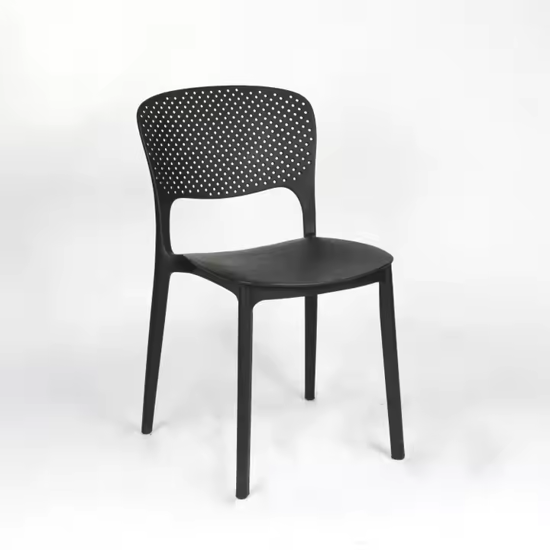 Слика на Стол Со ногарки, Пластичен , RSC-062, Црна 