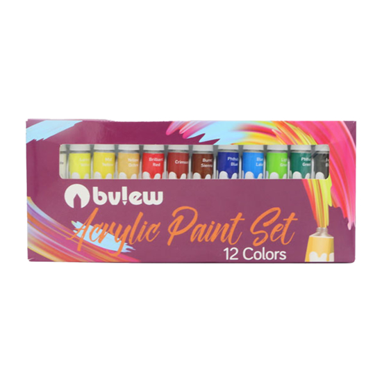 Слика на Бои Акрилни, сет 1/12, 12мл, Max Creative, BVA-12-1