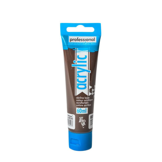 Слика на Боја, Акрилна, 60мл, raw umber, Statovac, Professional acrylic, 640540, Кафеава
