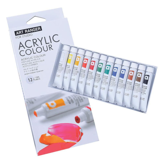 Слика на Бои Акрилни, 12мл, 1/12, Max Creative, BVA-12