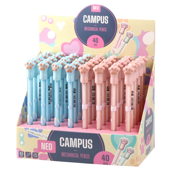 Слика на Патент молив, 0,5мм, Paw, Statovac, Campus, 112041, Микс бои