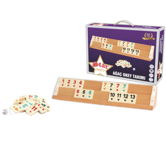 Слика на Друштвена игра, Rummy , Дрвена, М, Star, OKEY, 1010020