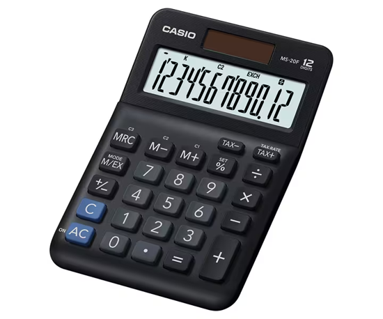 Слика на Калкулатор, 12 Бројки, Casio, MS-20F-WA-EP, Црна