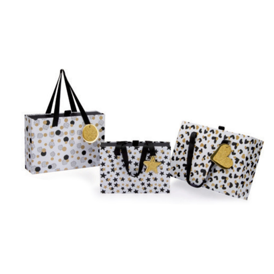 Слика на Кутија, Украсна, Со рачка, Gipta, BLACK&WHITE&GOLD, BX6894, 260*180*65цм