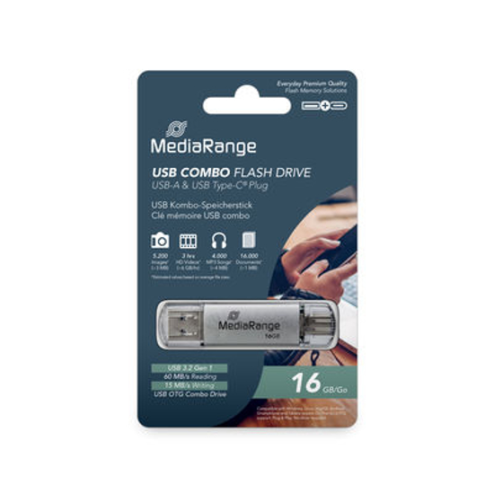 Слика на USB Flash Drive, 16GB, USB 3.2, Media Range, MR935, Сребрена