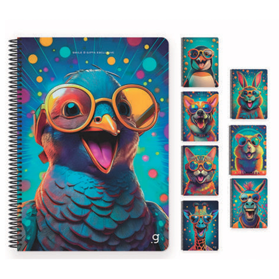 Слика на Тетратка , Со Спирала, А4, Линии, 80 листа, Gipta, SMILE, 7685