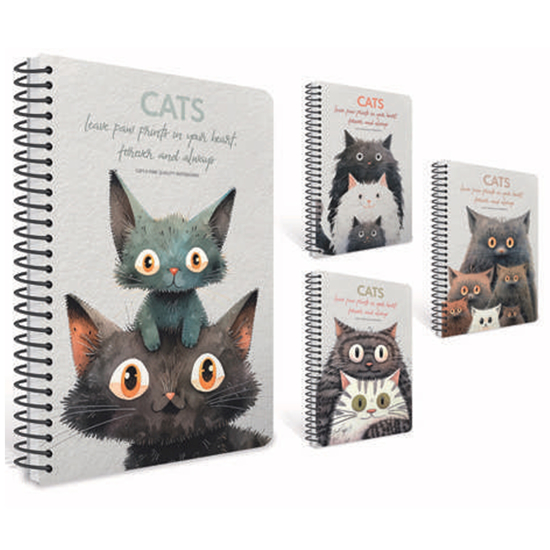 Слика на Тетратка , Со Спирала, А4, Коцка, 80 листа, Gipta, CATS, 7620