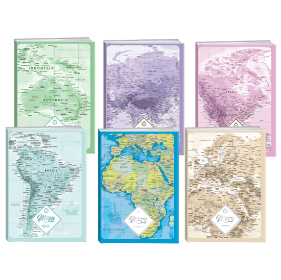 Слика на Тетратка, А4, 96 Листа, Линии, Мек повез, Maps, Statovac, Premium, 189868