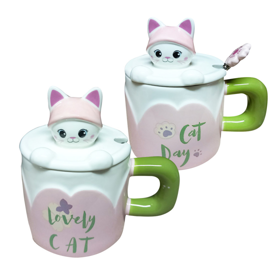 Слика на Шолја, Керамичка, Со Капак, BG Office, Sweet Life, S1188