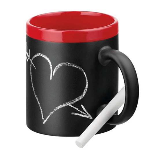 Слика на Шолја, Керамика, 350мл., Chalkie , 93957-105, Црвена