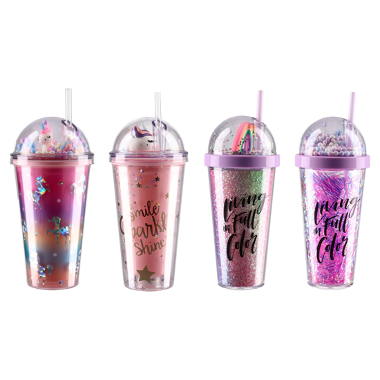 Слика на Чаша, Со цевка, Пластична, 450мл, Statovac, Largo 30, 704042, Микс