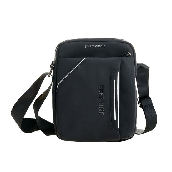 Слика на Торбичка, Машка, За на рамо, 18*25*6цм, Најлон, Pierre Cardin, 2031 alan09, Црна