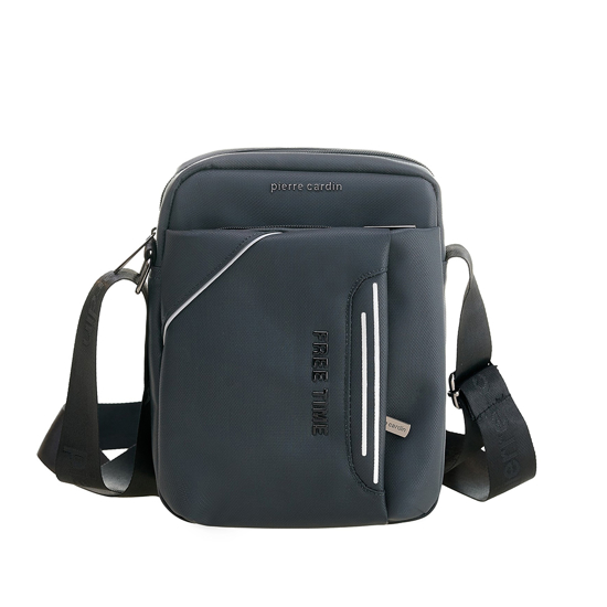 Слика на Торбичка, Машка, За на рамо, 18*25*6цм, Најлон, Pierre Cardin, 2031 alan09, Сива