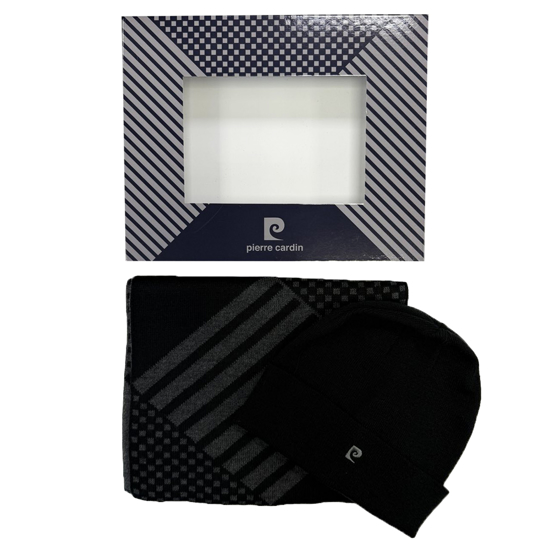 Слика на Капа и шал, Машки, Pierre Cardin, 5 vb01, Црна