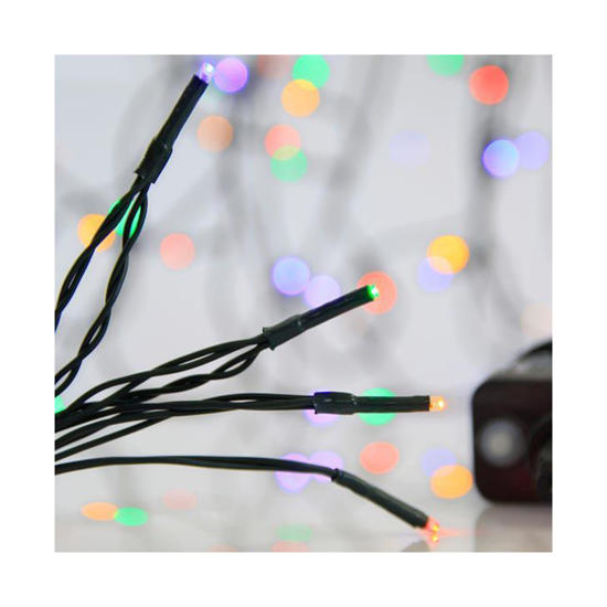 Слика на Линиски 180 лед 3мм со адаптер 31V, 8 програми, разнобојни на 5цм 600-11522