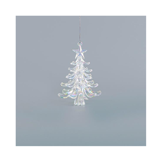 Слика на Лампион Елка пластичен акрил проѕирен 8,8х12,8цм 600-44629