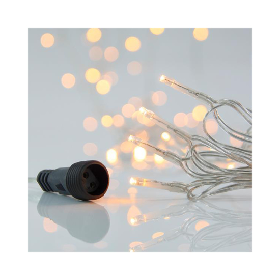 Слика на Линиски 100 лед 3мм со адаптер топло бело 600-11320