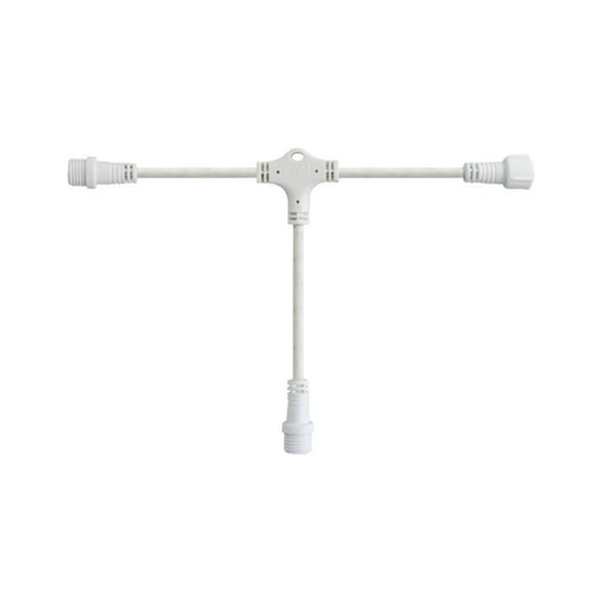 Слика на Кабел конектор Т бел 10цм за лед завеса IP65 600-11967