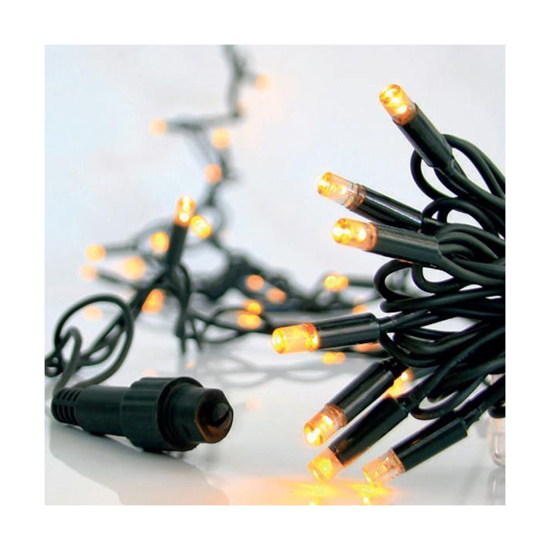 Слика на Линиски трепкачи 100 лед 5мм со капа топло бело лед 600-11117