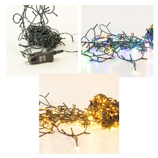 Слика на Диоди 300 лед, 5мм со вифи, Топло бели, Кабел 3м, IP44, Eurolamp, 600-11853