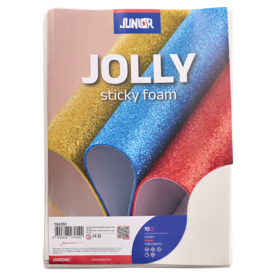 Слика на Ева пена, Со светки, А4, Самолеплива, 1/1,Statovac, Jolly Stiky Foam 134351,Бела